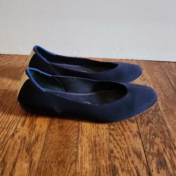 ROTHY'S The Square Toe Flats in Navy - Picture 3 of 11